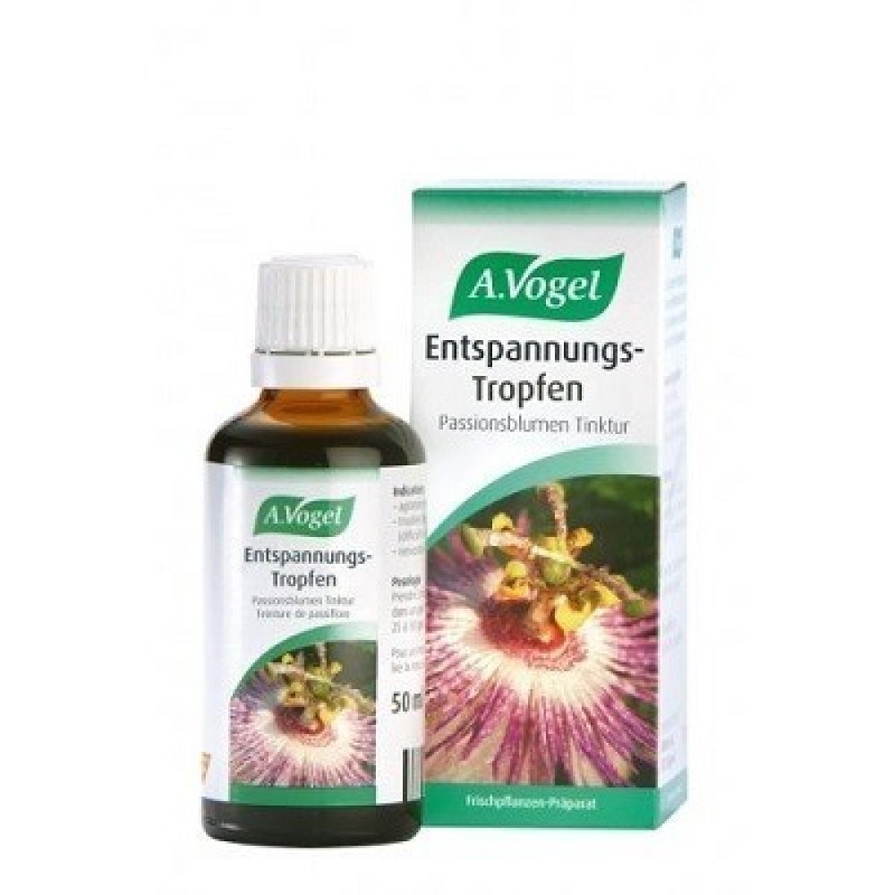 A. Vogel | Entspannungs-Tropfen (Passiflora)| Συμπλήρωμα Διατροφής με Εκχύλισμα Φρέσκου Βοτάνου Passiflora Incarmata | 50ml