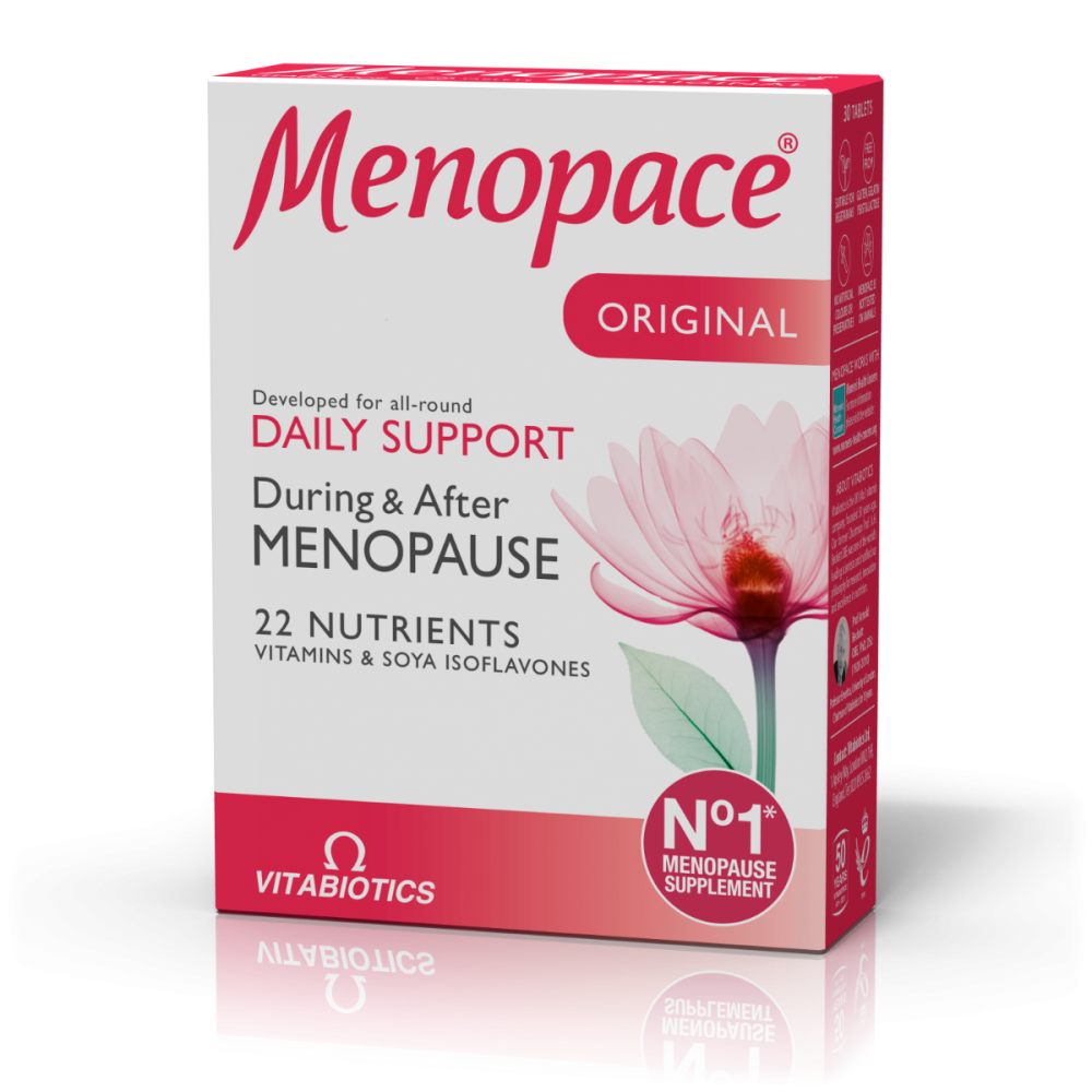Vitabiotics | Menopace Original | Συμπλήρωμα Διατροφής για την Εμμηνόπαυση | 30 Ταμπλέτες
