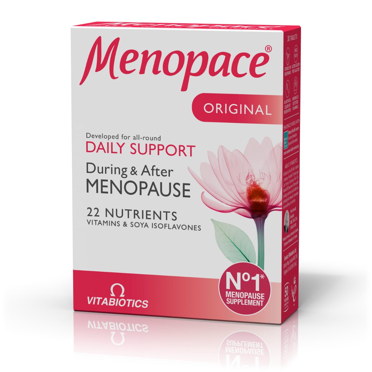 Vitabiotics | Menopace Original | Συμπλήρωμα Διατροφής για την Εμμηνόπαυση | 30 Ταμπλέτες