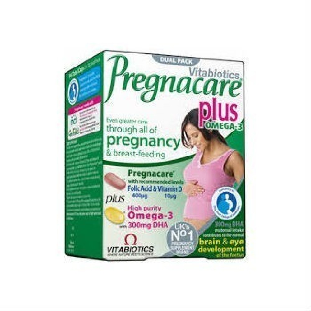 Vitabiotics | Pregnacare Plus Omega-3 | Συμπλήρωμα Διατροφής για την Περίοδο της Εγκυμοσύνης | 56 Ταμπλέτες