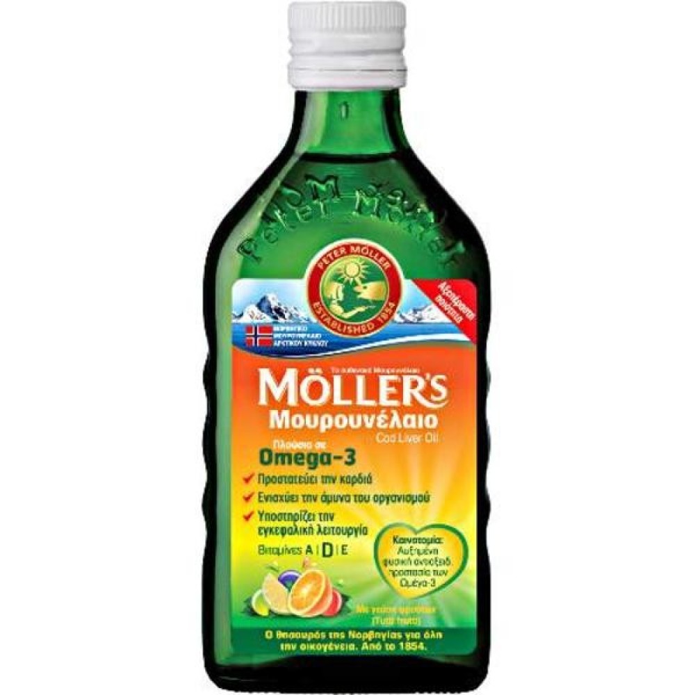 Mollers | Μουρουνέλαιο με Γεύση Φρούτων (Tutti Frutti) | 250ml