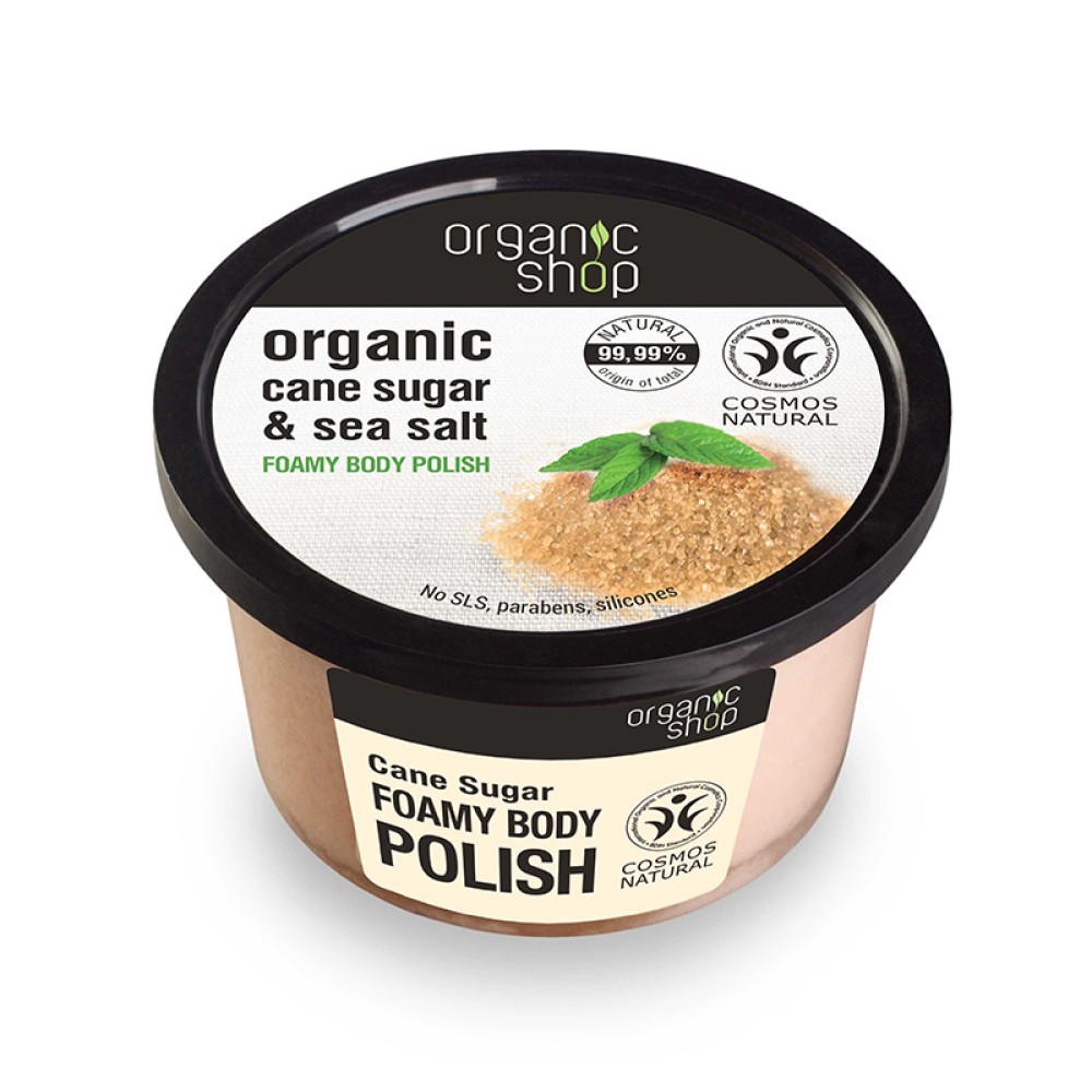 Natura siberica |Organic Shop | Foamy Body Polish Cane Sugar | 250ml