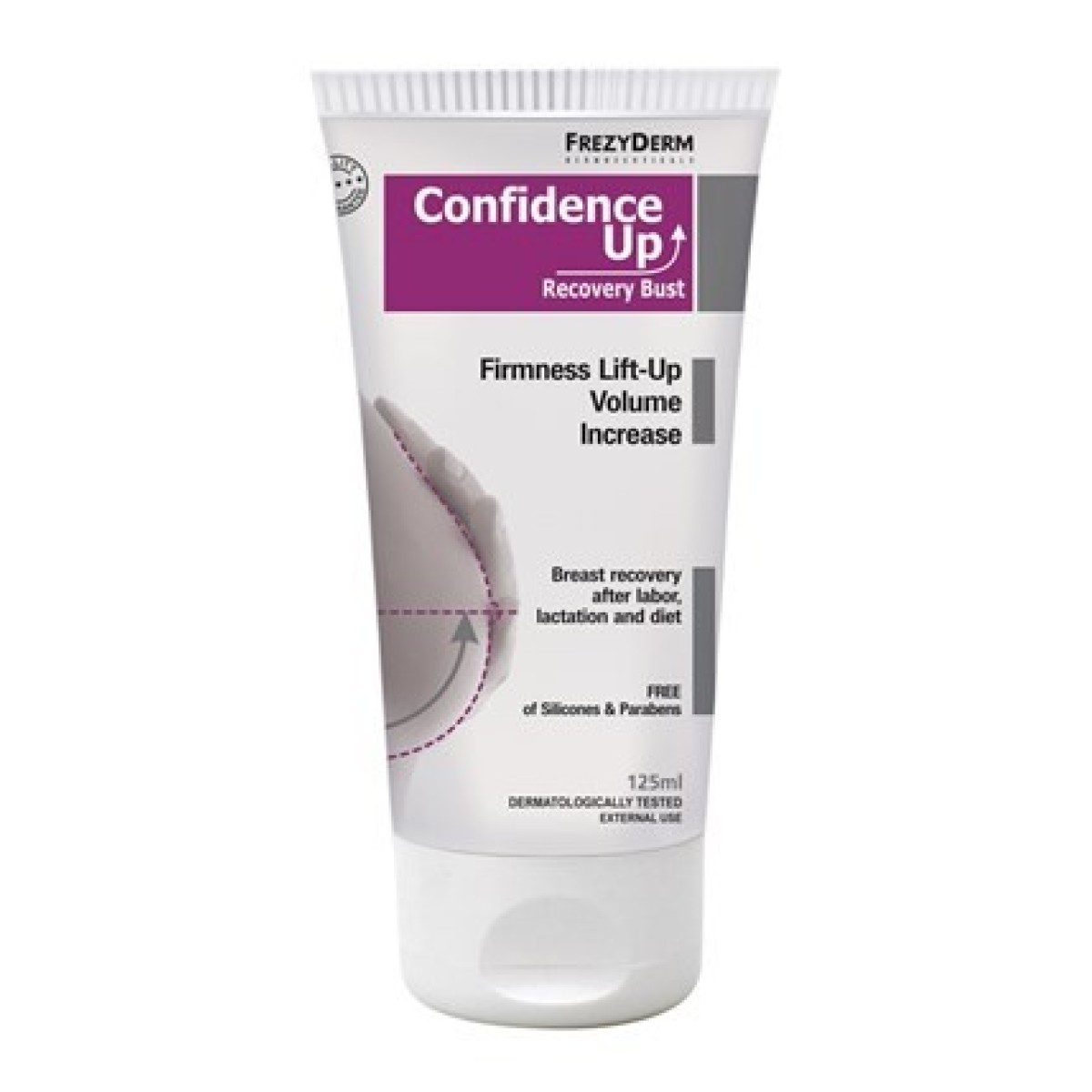 Frezyderm | Confidence Up | Απαλή Κρέμα Τζελ για την Ανόρθωση, τη Σύσφιξη & την Αύξηση του Όγκου του Στήθους | 125ml