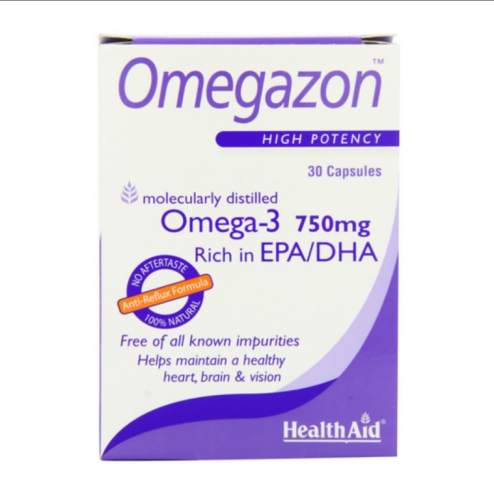 Health Aid | Omegazon Omega 3 750mg & EPA/DHA | Συμπλήρωμα Διατροφής Ωμέγα 3 | 30caps