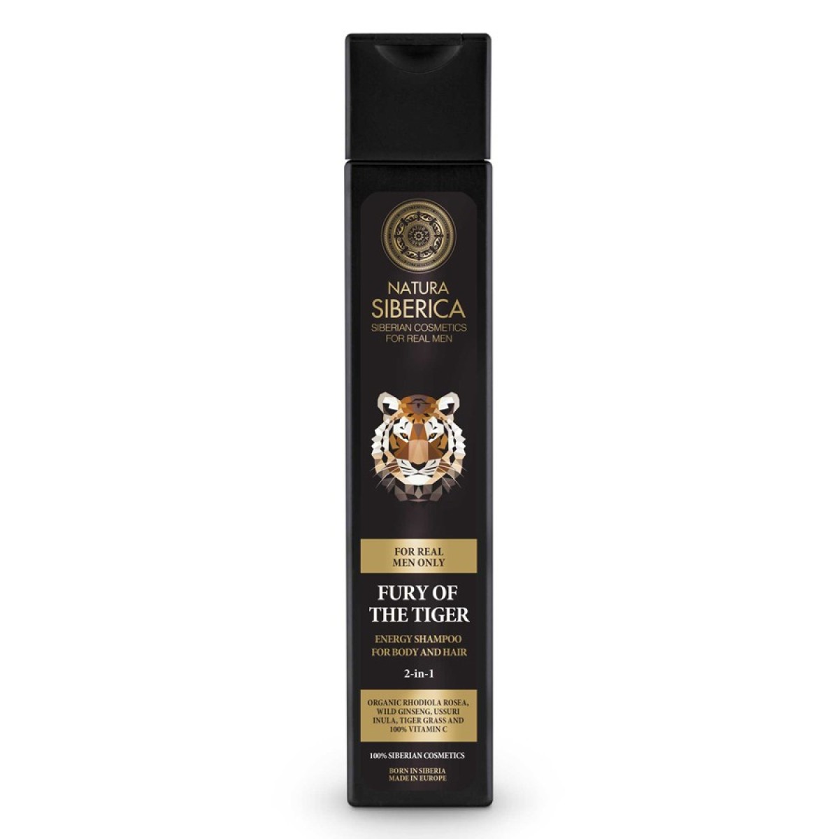 Natura Siberica | Men Energy Shampoo for Body and Hair Fury of the Tiger | Σαμπουάν για Σώμα & Μαλλιά 2 σε 1 | 250 ml