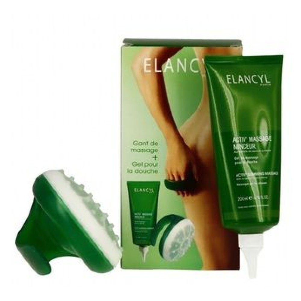Elancyl | Slim Massage & Gant Αποσυμφορητικό Τζελ & Γάντι για Διπλή Δράση Κατά της Κυτταρίτιδας | 200ml Πακέτο Προσφοράς