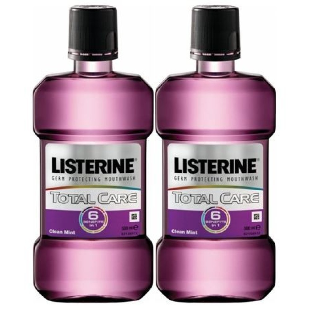 Listerine | Total Care | Στοματικό Διάλυμα με 6 Οφέλη για τα Δόντια 1 & 1 Δώρο | 2 x 500ml