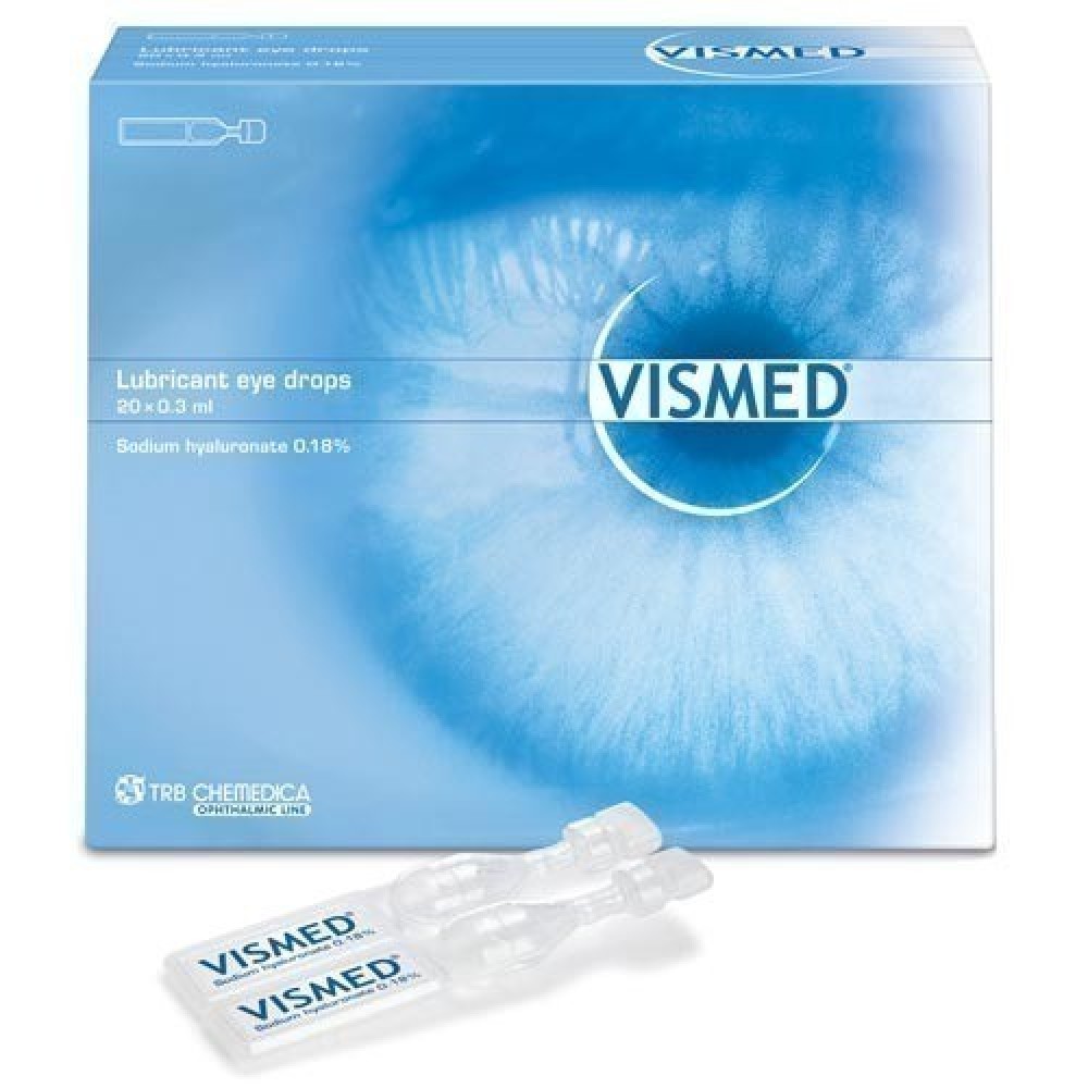 Vismed Eye Drops| Οφθαλμικές Σταγόνες για την Αντιμετώπιση της Ξηροφθαλμίας | 20 x 0.3 ml