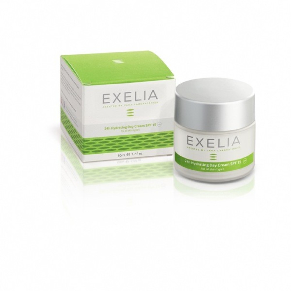 Exelia | 24h Hydrating Day Cream SPF15 UVA | Ενυδατική κρέμα προσώπου για κάθε τύπο δέρματος |  50ml