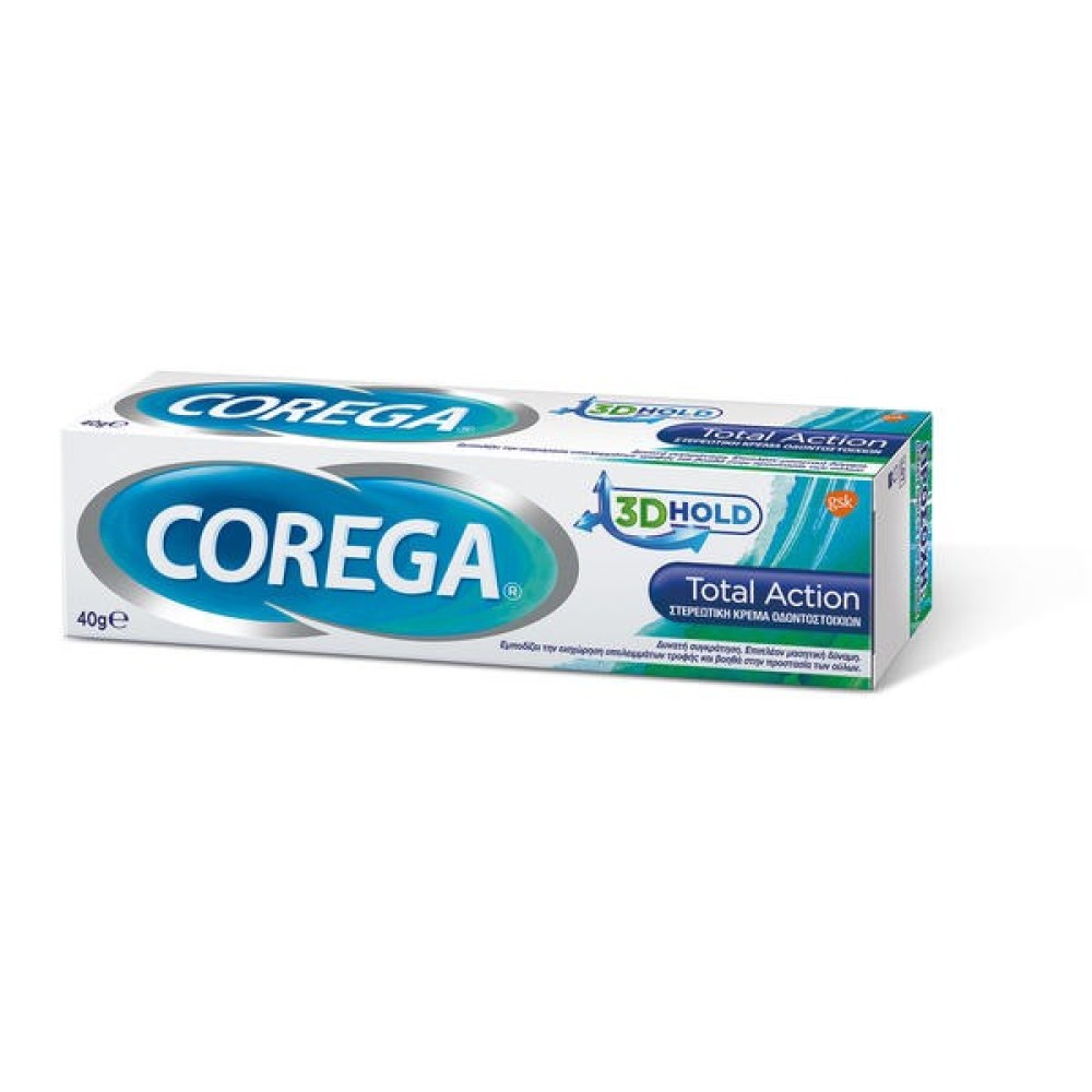 Corega Total Action | 3D Hold | Στερεωτική Κρέμα Οδοντοστοιχίων | 40γρ