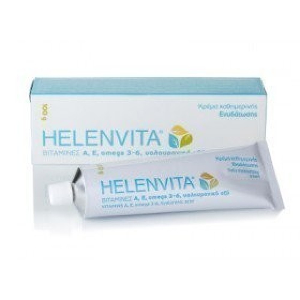Helenvita | Daily Moisturizing Cream | Ενυδατική Κρέμα Προσώπου & Σώματος με Βιτ Α, Ε, Ω 3-6 & Υαλουρονικό Οξύ | 100gr