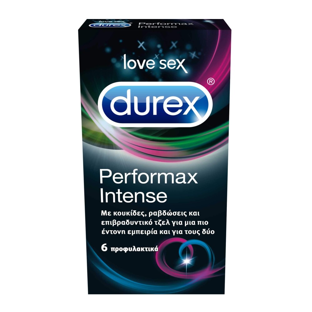 Durex | Perfomax Intense | 6 Διεγερτικά Προφυλακτικά με Ειδικό Λιπαντικό