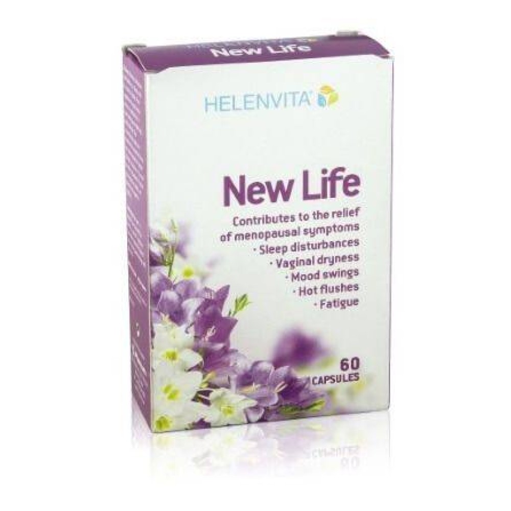 Helenvita | New Life | Συμπλήρωμα Διατροφής με Ashwagandha & Ισοφλαβονοειδή για Σωματική & Ψυχική Τόνωση | 60 κάψουλες