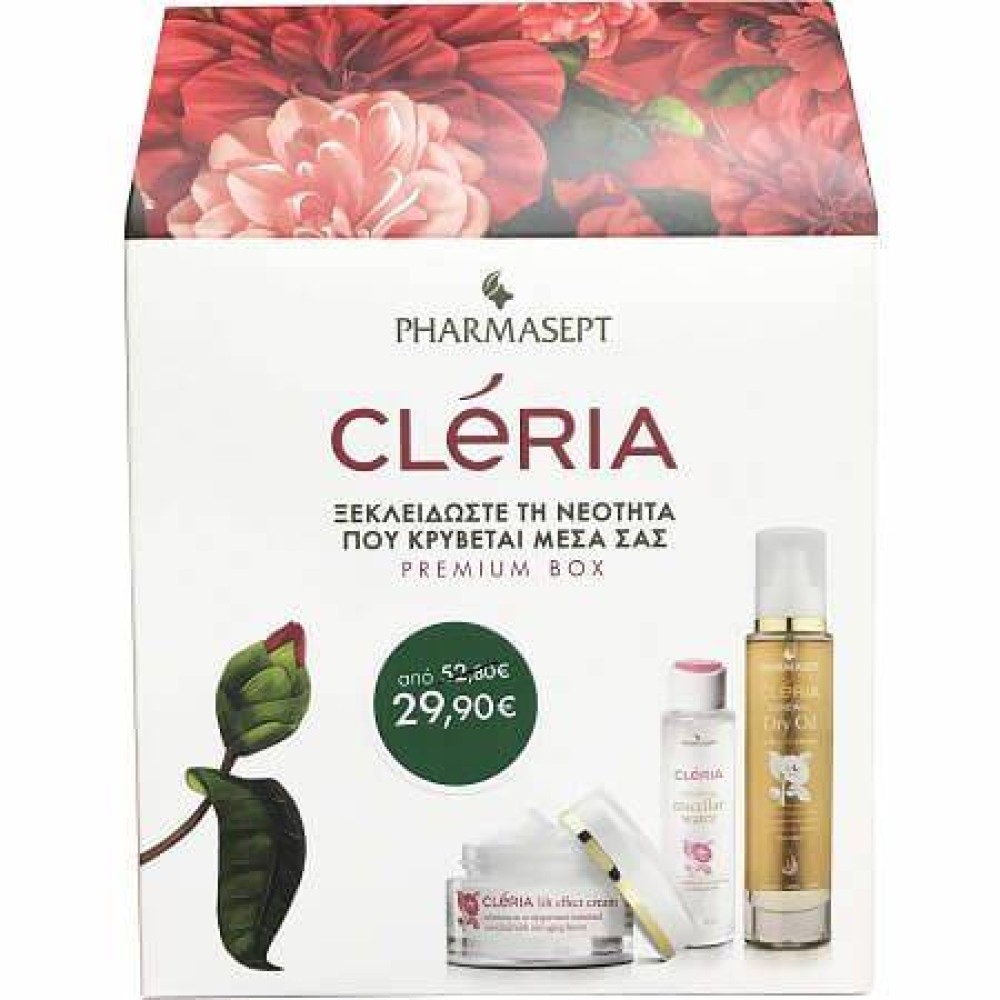 Pharmasept | Cleria Premium Box | Renewal Dry Oil 100ml & Lift Effect Cream 50ml & Refreshing Micellar Water 100ml