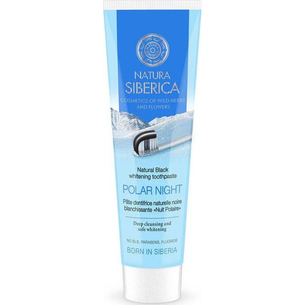 Natura Siberica | Natural Black Toothpaste "Polar Night" | Φυσική Λευκαντική Οδοντόκρεμα Με Κάρβουνο | 100gr