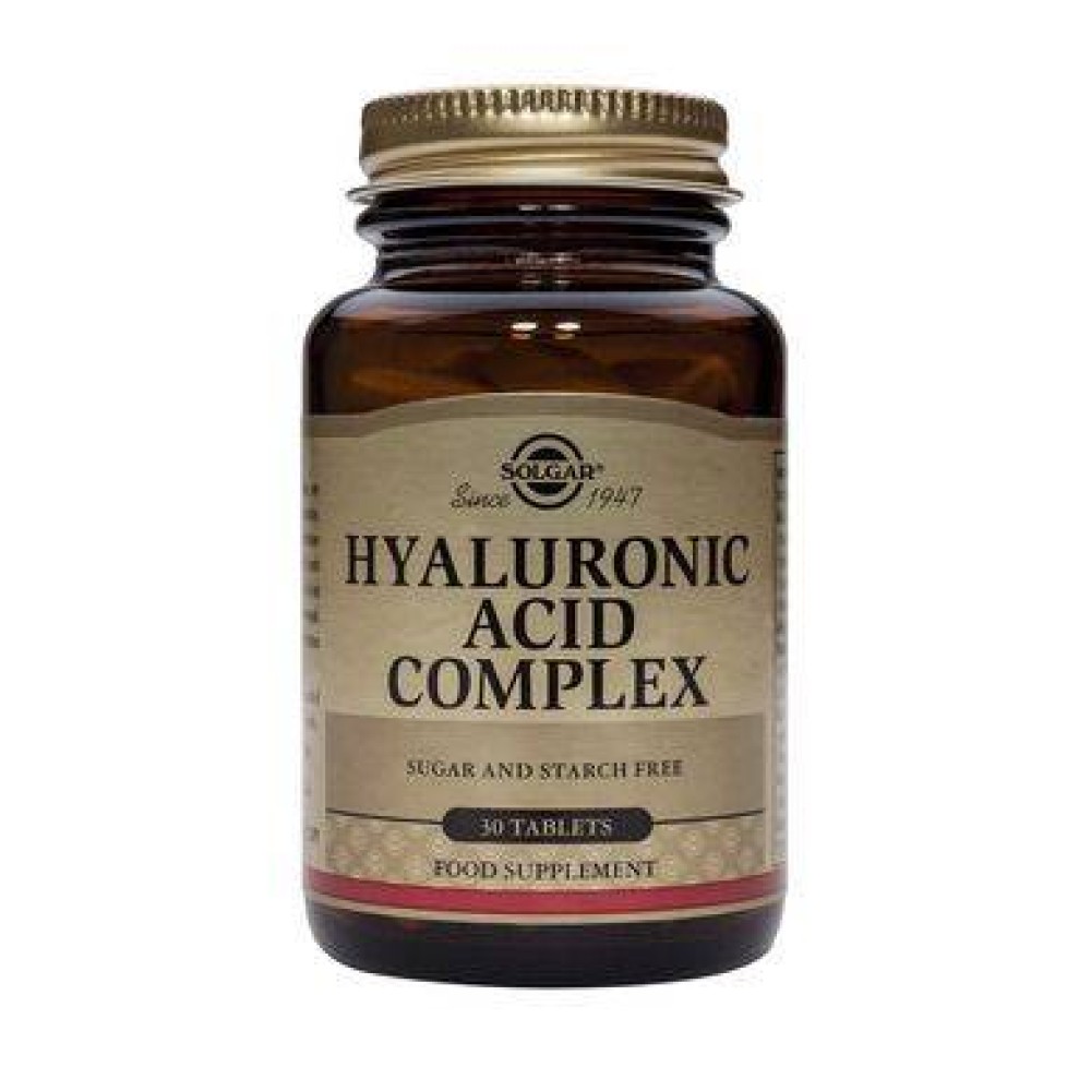 Solgar | Hyaluronic Acid Complex | Σύμπλεγμα με Υαλουρονικό Οξύ και Κολλαγόνο | 30Tab