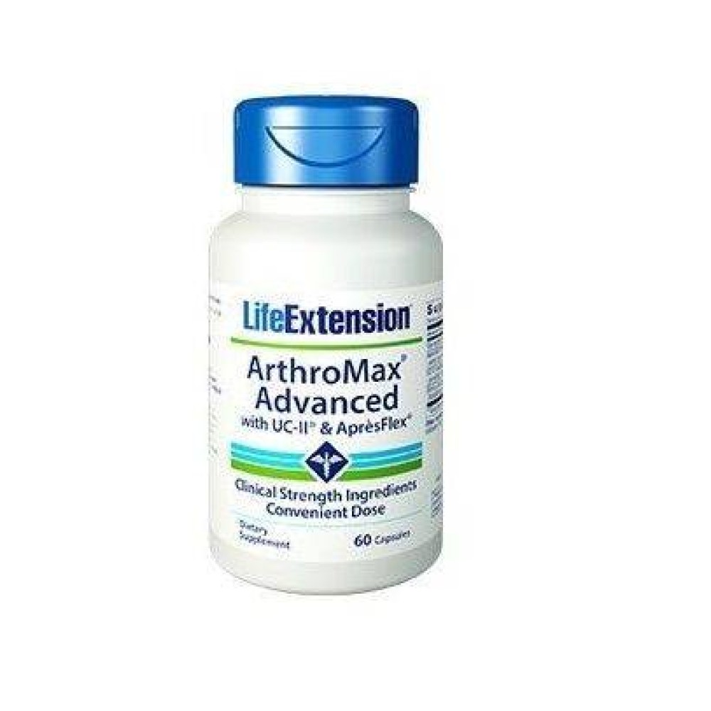 Life Extension | Arthromax Advanced With UC-II & ApresFlex | Συμπλήρωμα Διατροφής Για την Καλή Λειτουργία των Αρθρώσεων|60 Caps