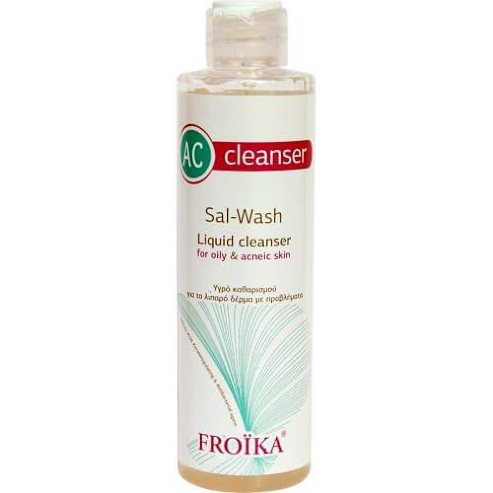 Froika | AC Cleanser Sal-Wash | Υγρό Καθαρισμού Προσώπου για Λιπαρό Δέρμα με Τάση Ακμής | 200ml