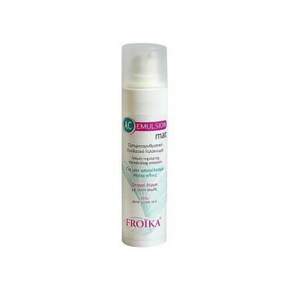 Froika | AC Emulsion Mat | Ενυδατική Κρέμα κατά της Γυαλάδας για Προσώπο με Τάση Ακμής | 40ml