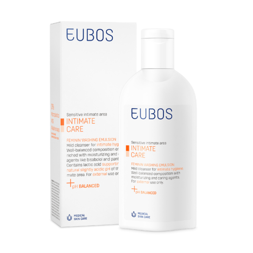 Eubos | Feminin Washing Emulsion | Απαλό Υγρό Καθαρισμού της Ευαίσθητης Περιοχής | 200ml