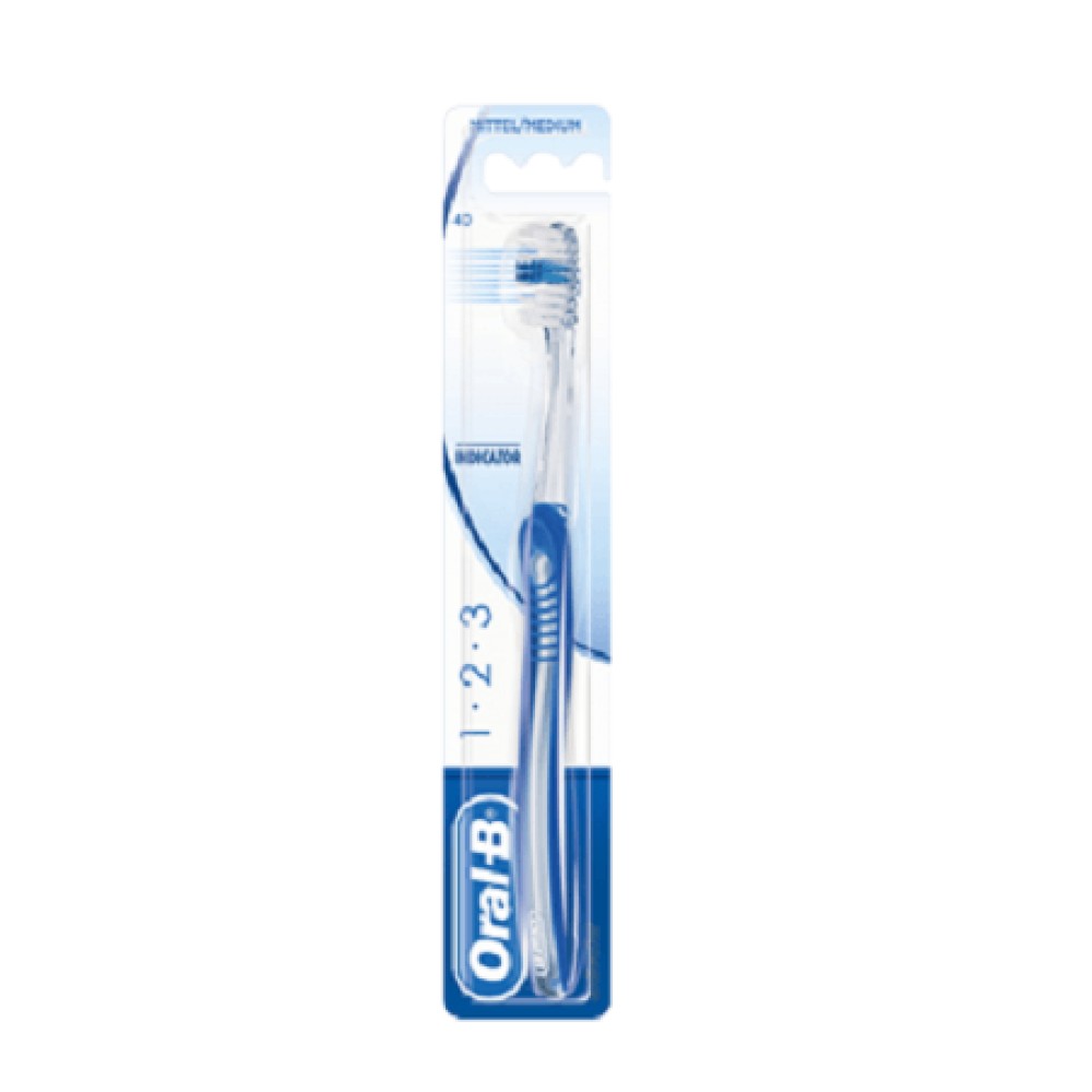 Oral-B | 1-2-3 Indicator Medium 40mm | Οδοντόβουρτσα | 1τμχ