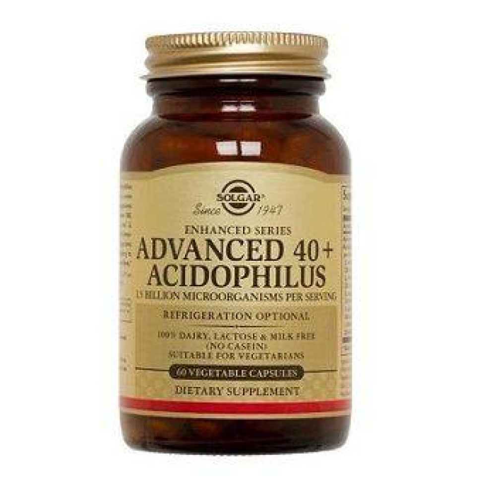 Solgar | Advanced 40+ Acidophilus Plus | Συμπλήρωμα Διατροφής με Προβιοτικά | 60 Caps