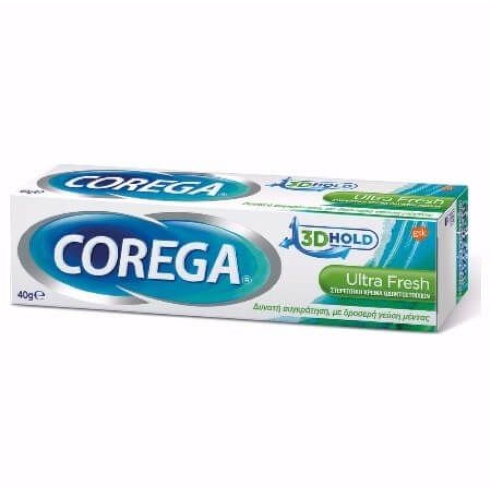 Corega | 3D Ultra Fresh Cream | Στερεωτική Κρέμα Οδοντοστοιχιών | 40g