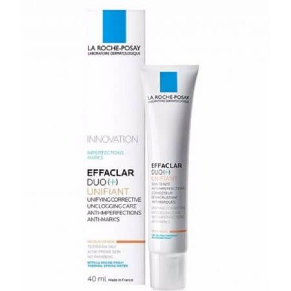 La Roche-Posay | Effaclar Duo (+) Unifiant Medium Shade | Κρέμα Επανόρθωσης για Χρωματικά Σημάδια Μεσαίας Απόχρωσης | 40ml