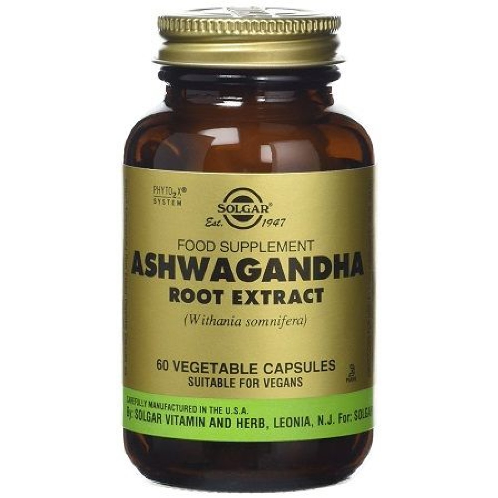 Solgar | Ashwagandha Root Extract | Φυτικές Κάψουλες με Τονωτικές Ιδιότητες  | 60caps