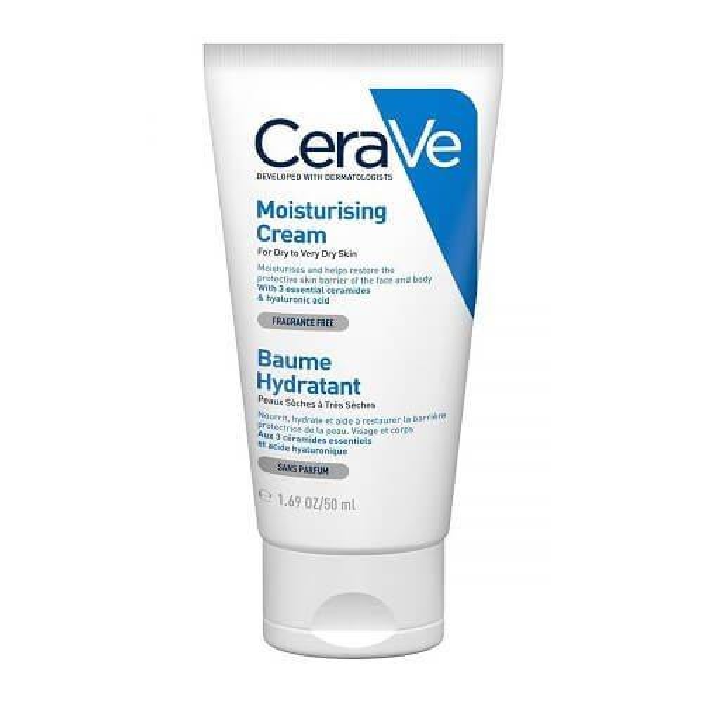 CeraVe | Moisturising Cream | Ενυδατική Κρέμα για Πρόσωπο & Σώμα για Ξηρό / Πολύ Ξηρό Δέρμα| 50ml