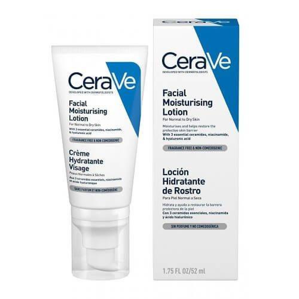CeraVe | Facial Moisturising Lotion |Ενυδατική Κρέμα Προσώπου για Κανονικό/ Ξηρό Δέρμα |52ml
