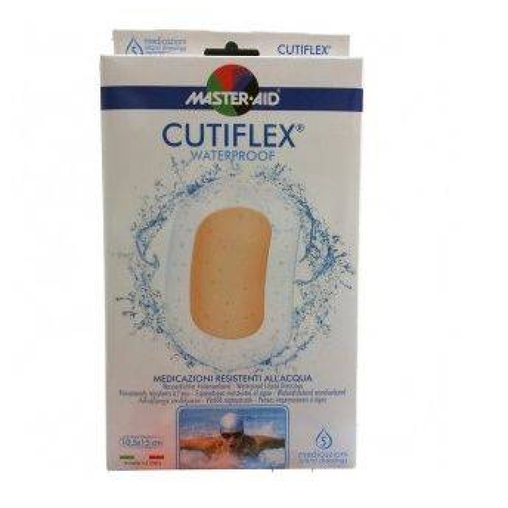 Master Aid | Cutiflex Waterproof | Αδιάβροχη Αυτοκόλλητη Γάζα 10,5x15 cm | 5τμχ
