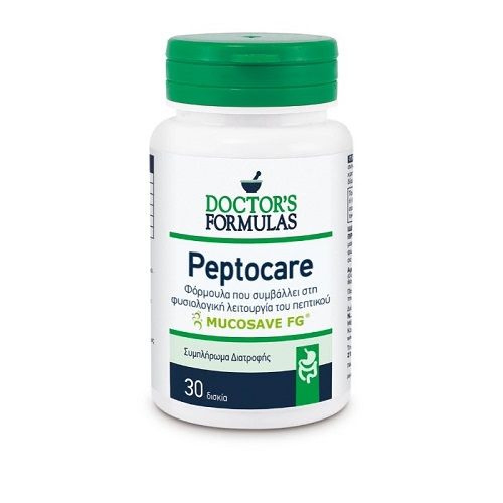 Doctor's Formulas | Peptocare |Συμπλήρωμα Διατροφής για το Πεπτικό Σύστημα | 30caps