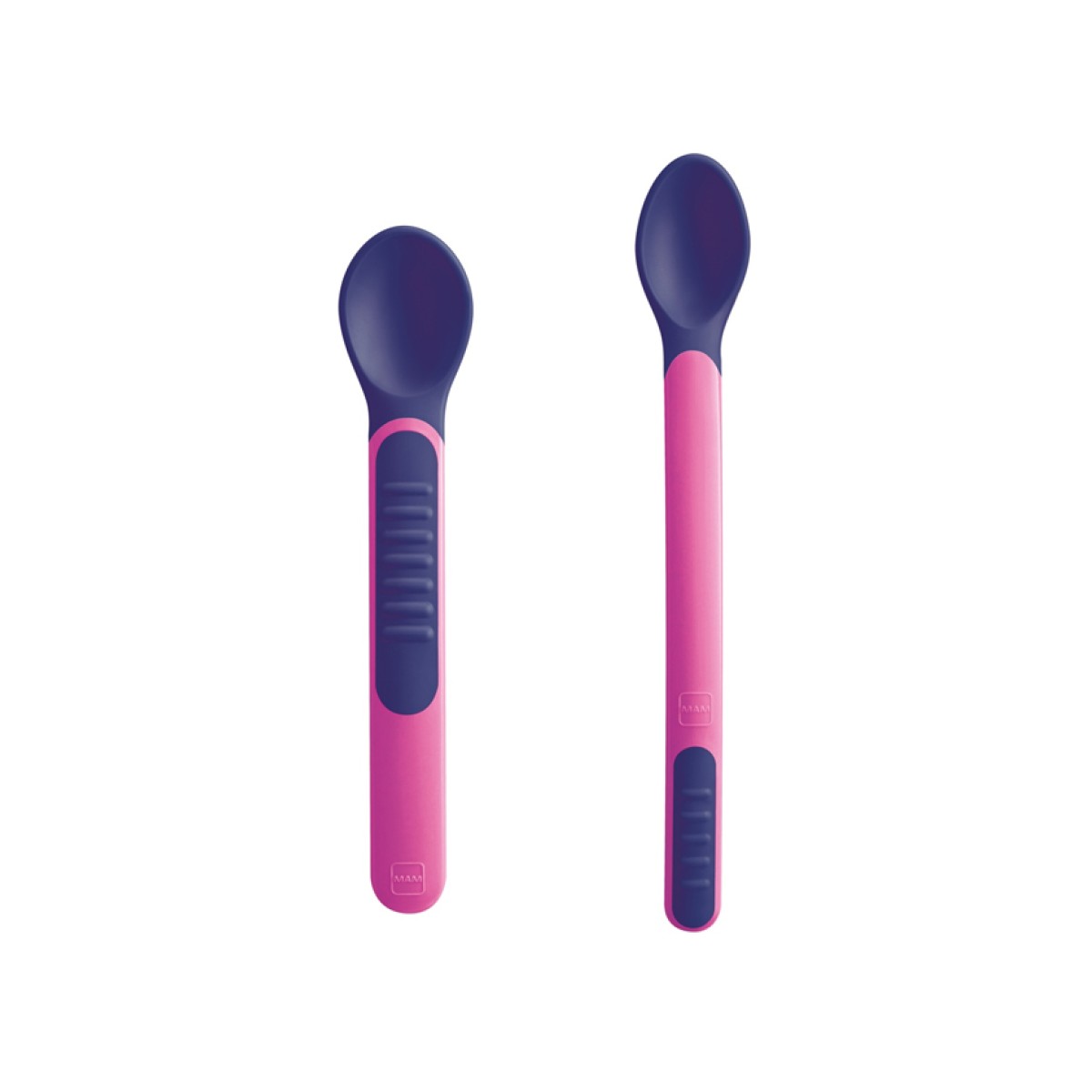 Mam | Heat Sensitive Spoons & Cover Θερμοευαίσθητα Κουταλάκια με Προστατευτικό Καπάκι 6+ Μηνών | Ροζ | 2τμχ