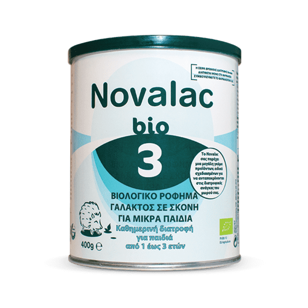 Novalac | Bio 3 Βιολογικό Ρόφημα Γάλακτος 3ης Βρεφικής Ηλικίας | 400g