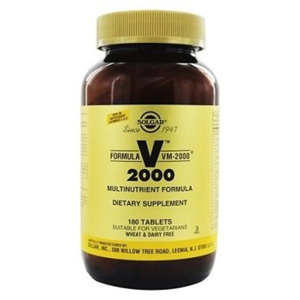 Solgar| VM 2000 | Συμπλήρωμα Διατροφής  Πολυβιταμινών | 180 tabs