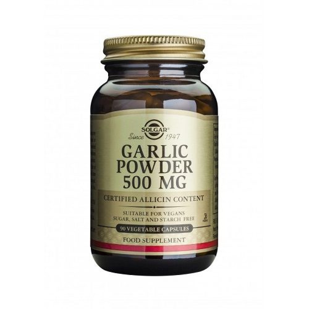 Solgar | Garlic Powder 500mg | Συμπλήρωμα Διατροφής Σκόρδο | 90caps