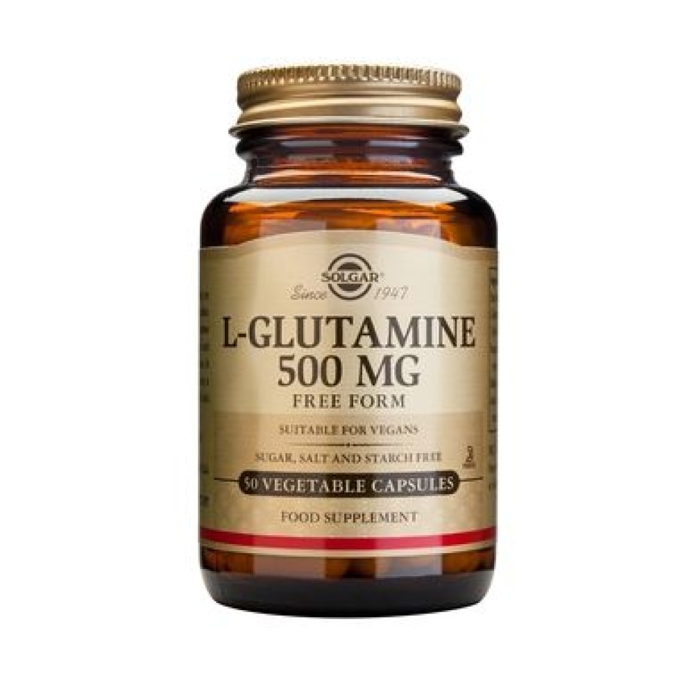 Solgar | L-Glutamine 500mg | Συμπλήρωμα Διατροφής L- Γλουταμίνη | 50caps