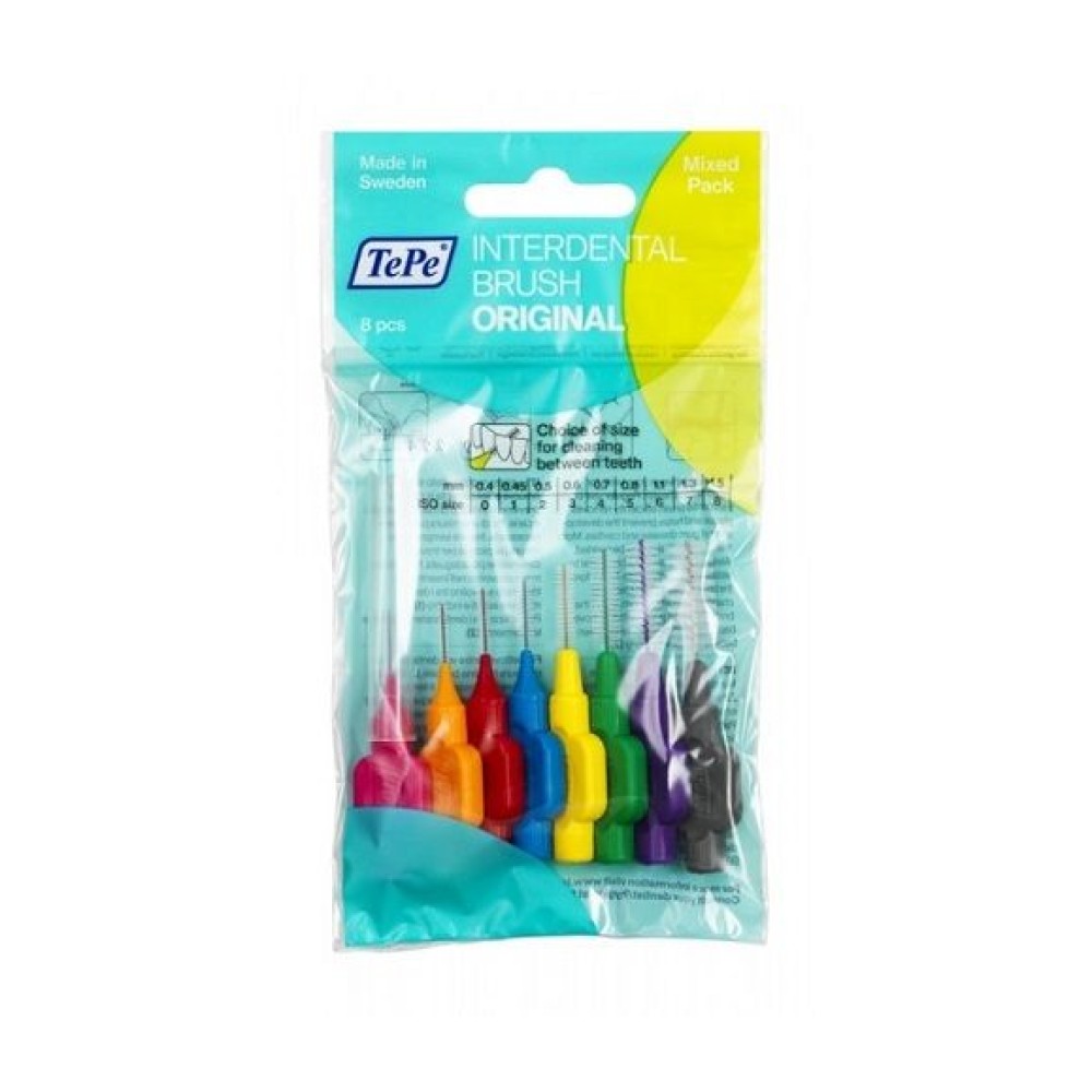 Tepe | Mixed Interdental Brushes All Sizes| Μεσοδόντια Βουρτσάκια  | 8τμχ