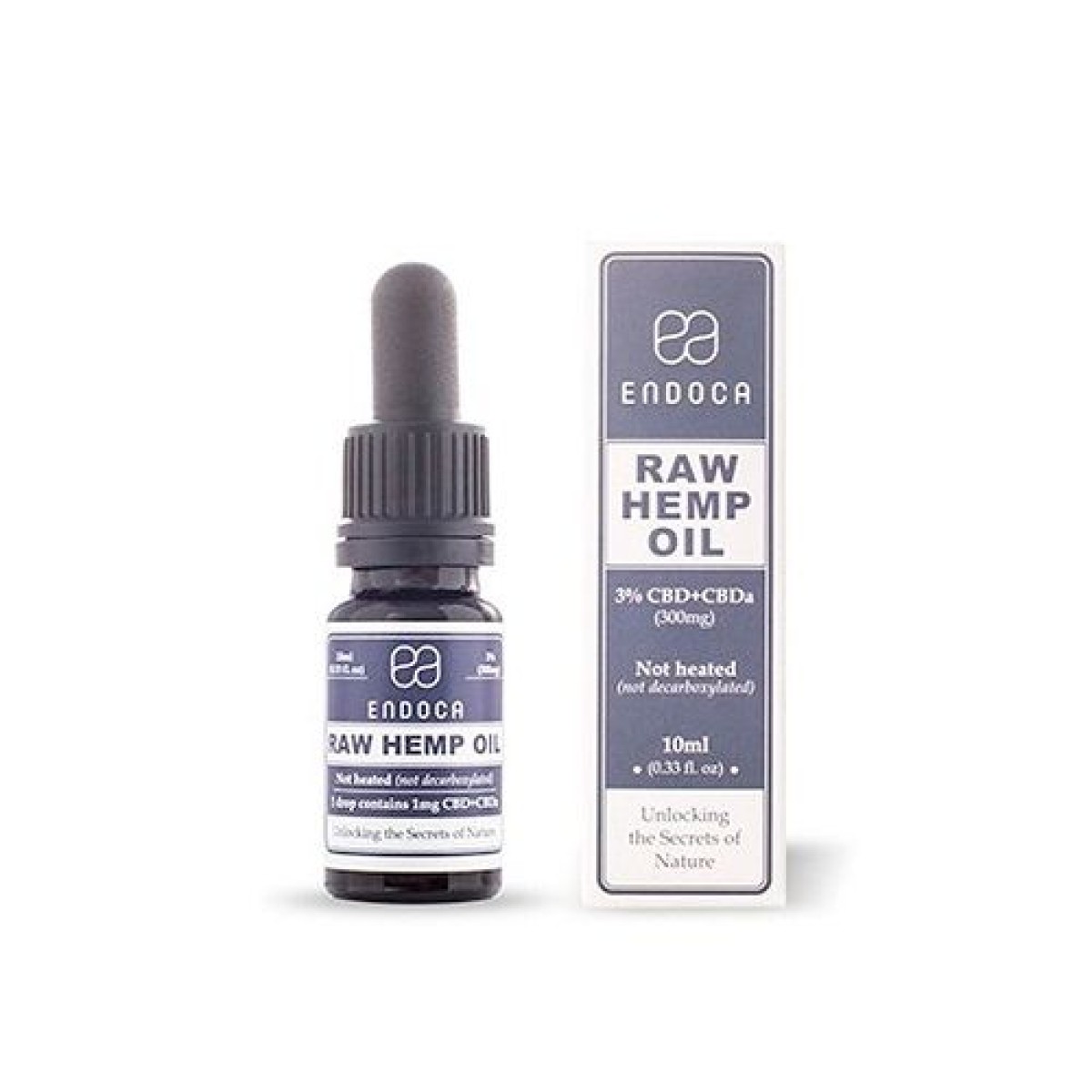 Endoca | Raw Hemp Oil Drops 3% CBD + CBDa |Ακατέργαστο Έλαιο Κάνναβης (300 mg) | 10ml