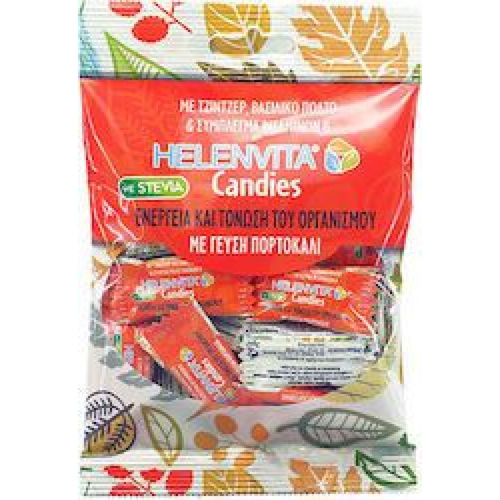 Helenvita | Candies Orange |Καραμέλες για Ενέργεια και Τόνωση Πορτοκάλι |60gr