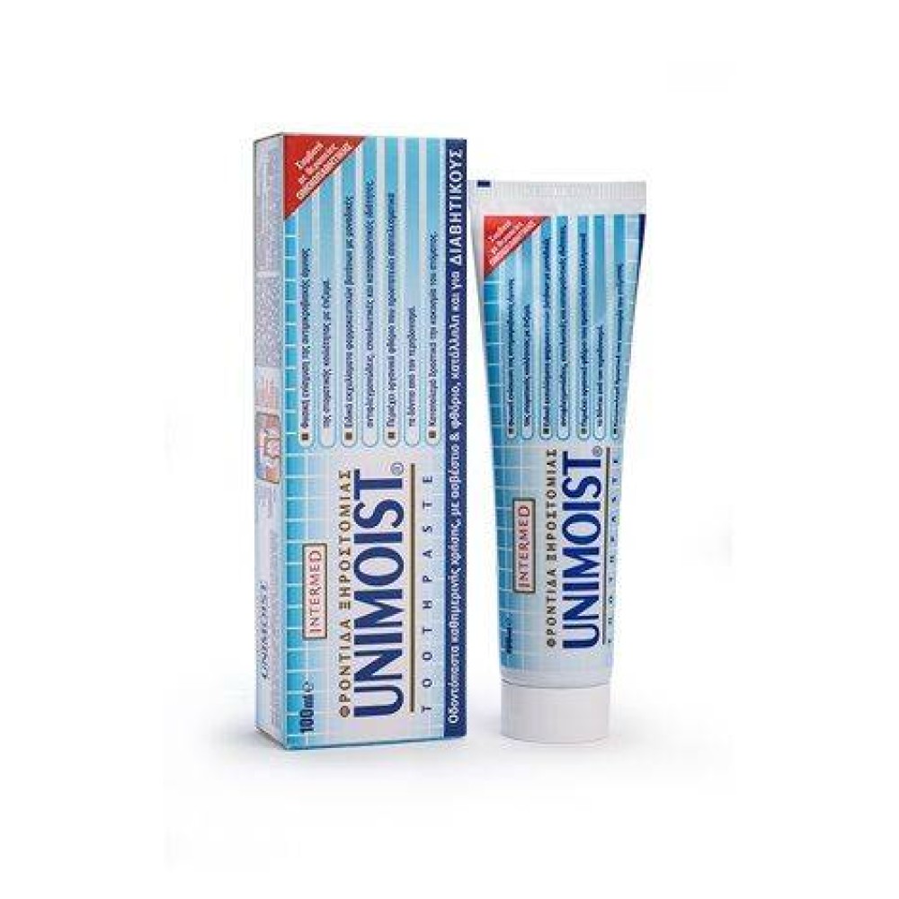 Intermed | Unimoist Toothpaste | Φθοριούχος Οδοντόπαστα για τη Φροντίδα Δοντιών & Ούλων | 100ml