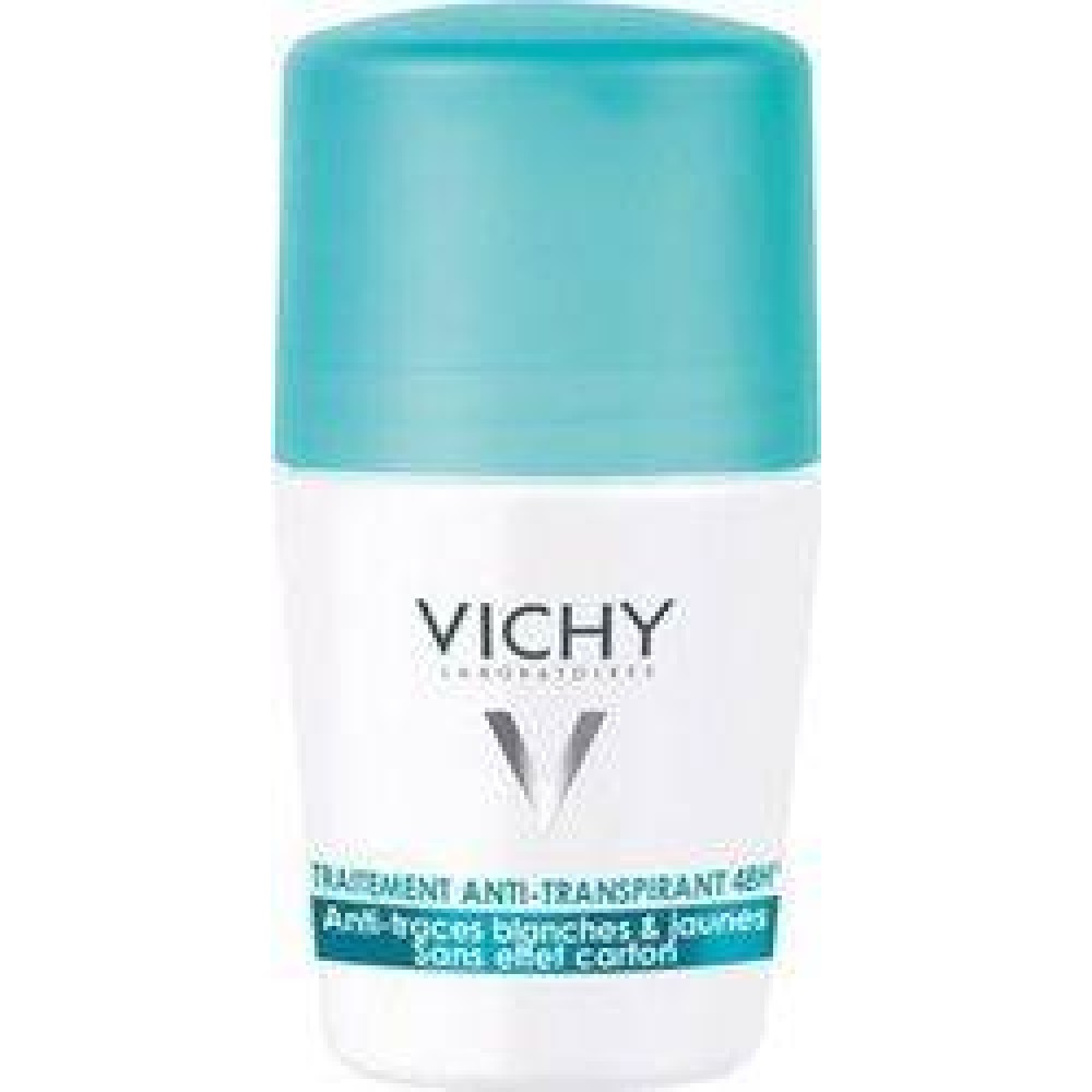 Vichy| Deodorant Roll On|Αποσμητικό Κατά Λευκών & Κίτρινων Σημαδιών 48h Προστασία| 50ml