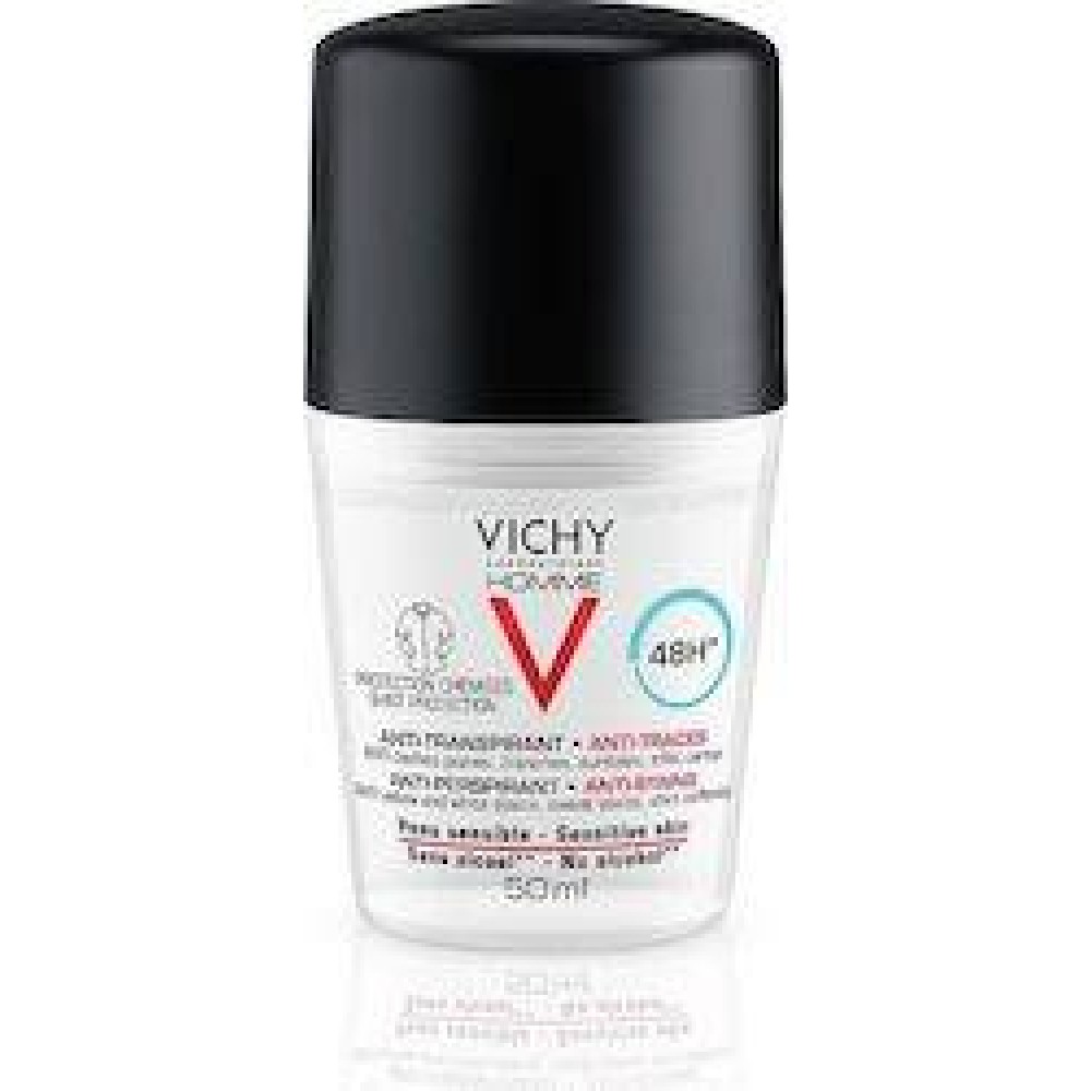 Vichy |Homme Anti-Perspirant 48h Sensitive Skin Roll-On |Αποσμητικό Κατά της Εφίδρωσης και των Λεκέδων 48h 50ml