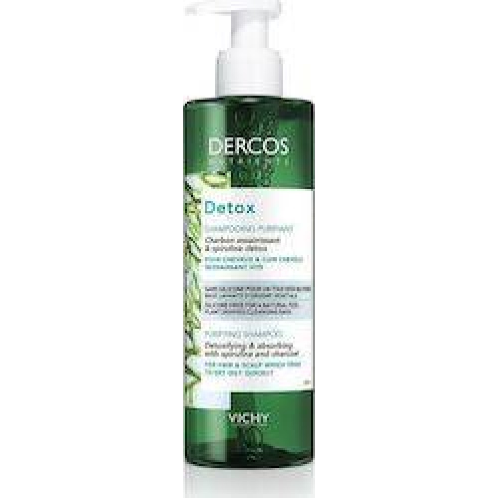 Vichy | Dercos Nutrients Detox Shampooing | Σαμπουάν Εντατικού Καθαρισμού για Λιπαρά Μαλλιά |250ml