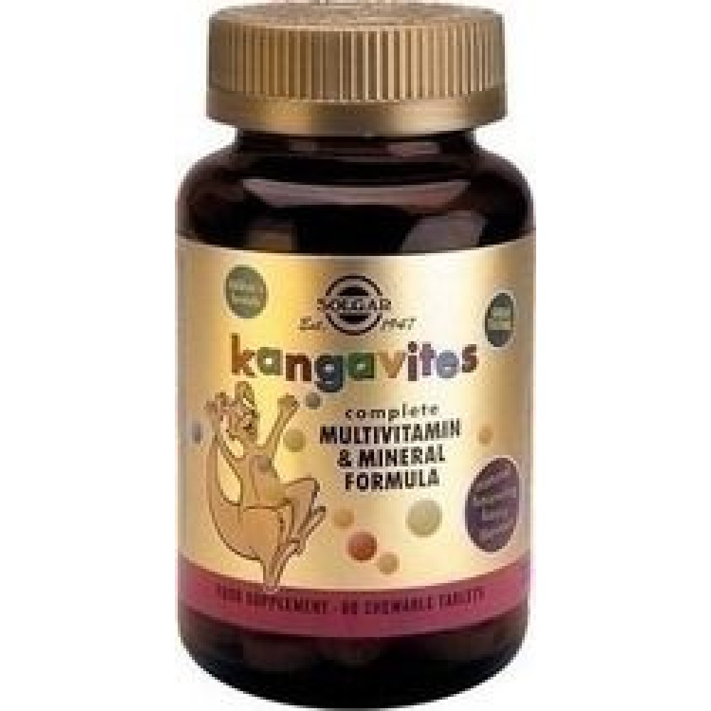 Solgar | Kangavites Complete Multivitamin & Mineral Formula | Παιδική Πολυβιταμίνη με Γεύση Βατόμουρο | 60 chew tabs
