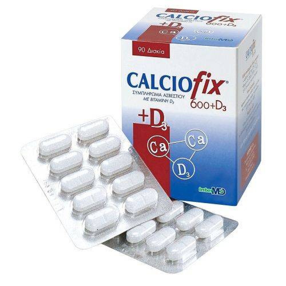 Intermed | Calciofix 600mg & Vit. D3 200IU| Συμπλήρωμα Διατροφής Ασβέστιο & Βιτ. D3 | 90tabs