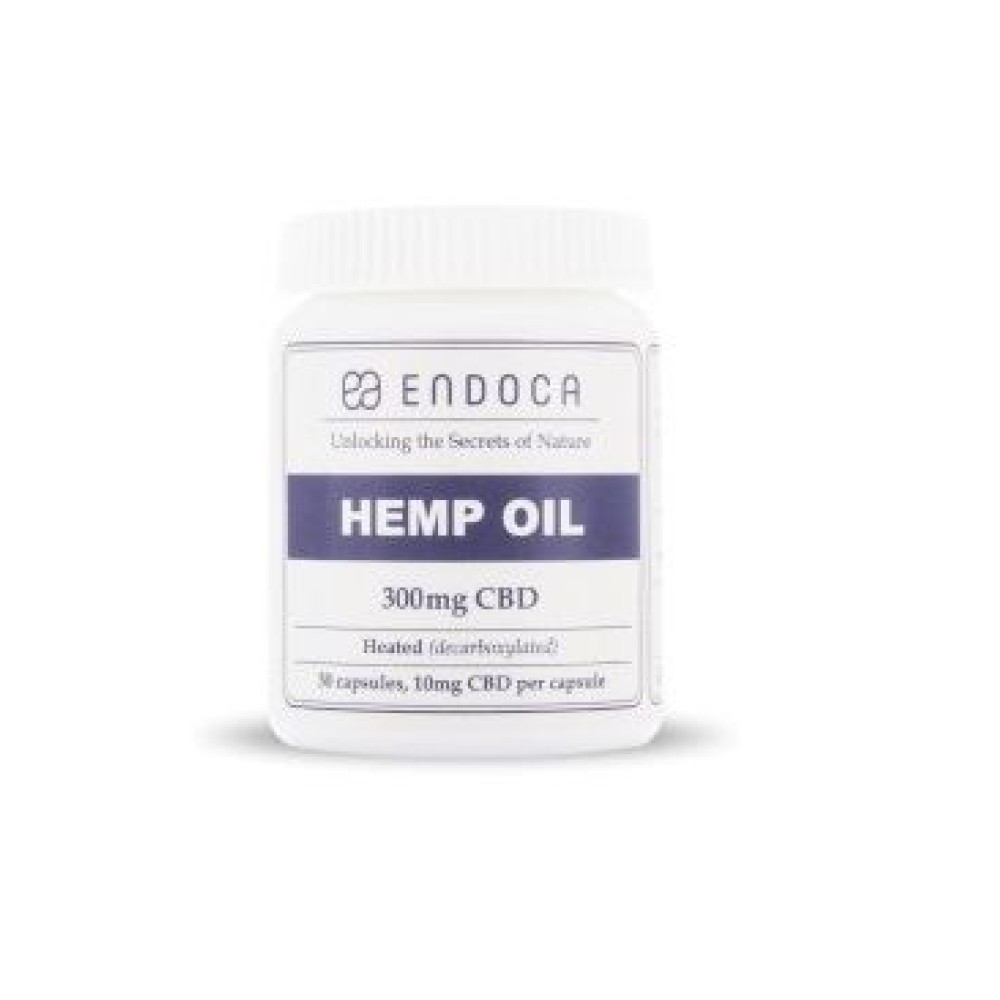 Endoca | Hemp oil CBD | Κάψουλες Ελαίου Κάνναβης 300mg | 30 caps