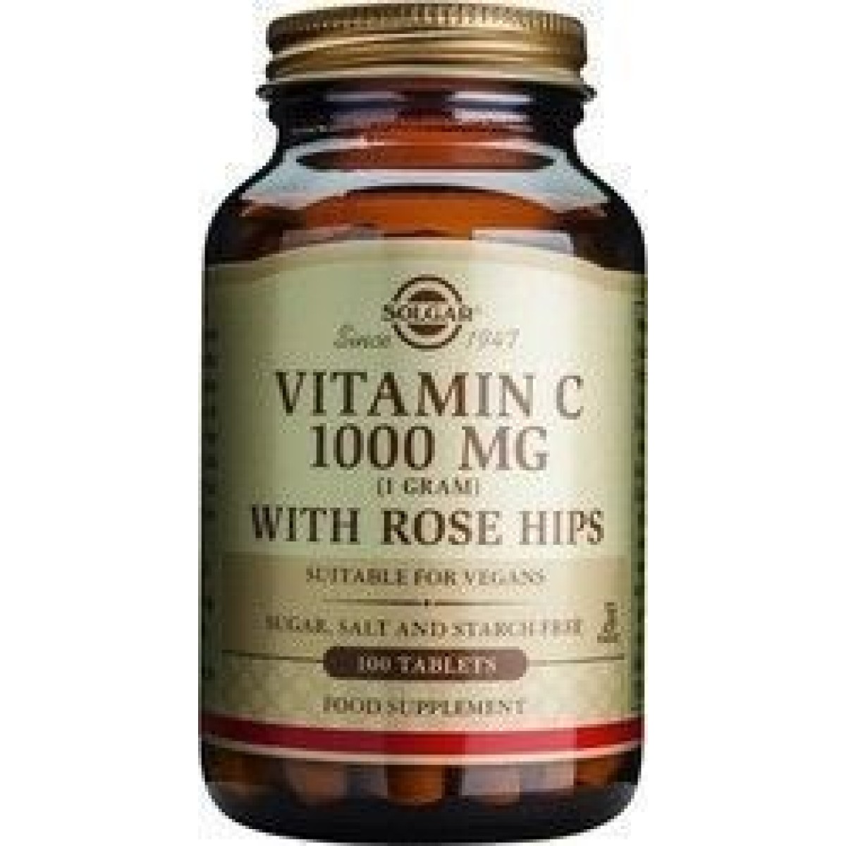 Solgar | Vitamin C 1000mg With Rose Hips | Βιταμίνη C | 100tabs