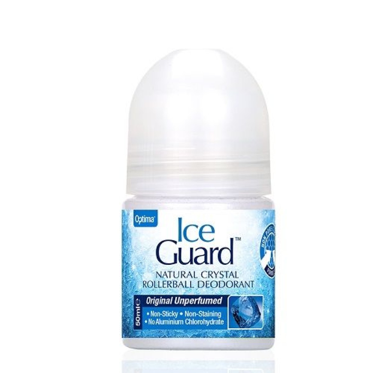 Optima | Ice Guard Natural Crystal Unperfumed| Άοσμος Αποσμητικός Κρύσταλλος | 50ml